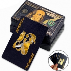 Карти гральні (54шт) Dollar BLACK GOLD для покеру пластикові